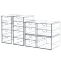 Eco-Friendly caktraie Makeup Organizer Storage With 16 Drawers, 4 Pcs Collection