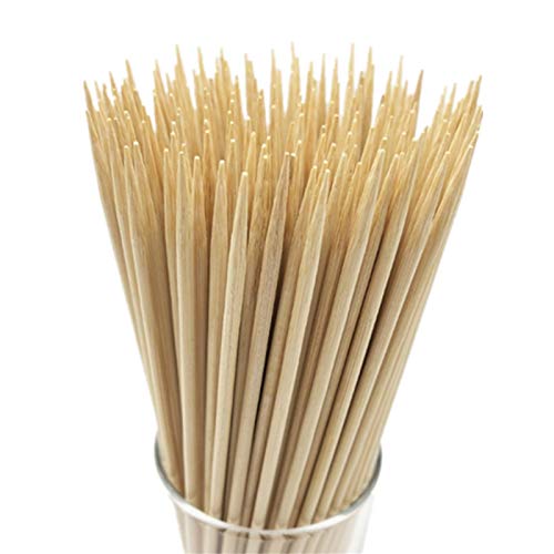 top-tier HOPELF 6" Natural Bamboo Skewers for BBQ，Appetiser，Fruit，Cocktail，Kabob，Chocolate