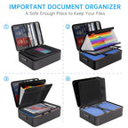 Modern ENGPOW Fireproof File Organizer Bag with 13 Colorful Pockets Accordion for Daily Use